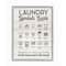 Stupell Industries Laundry Symbols Guide Gray Framed Wall Art
